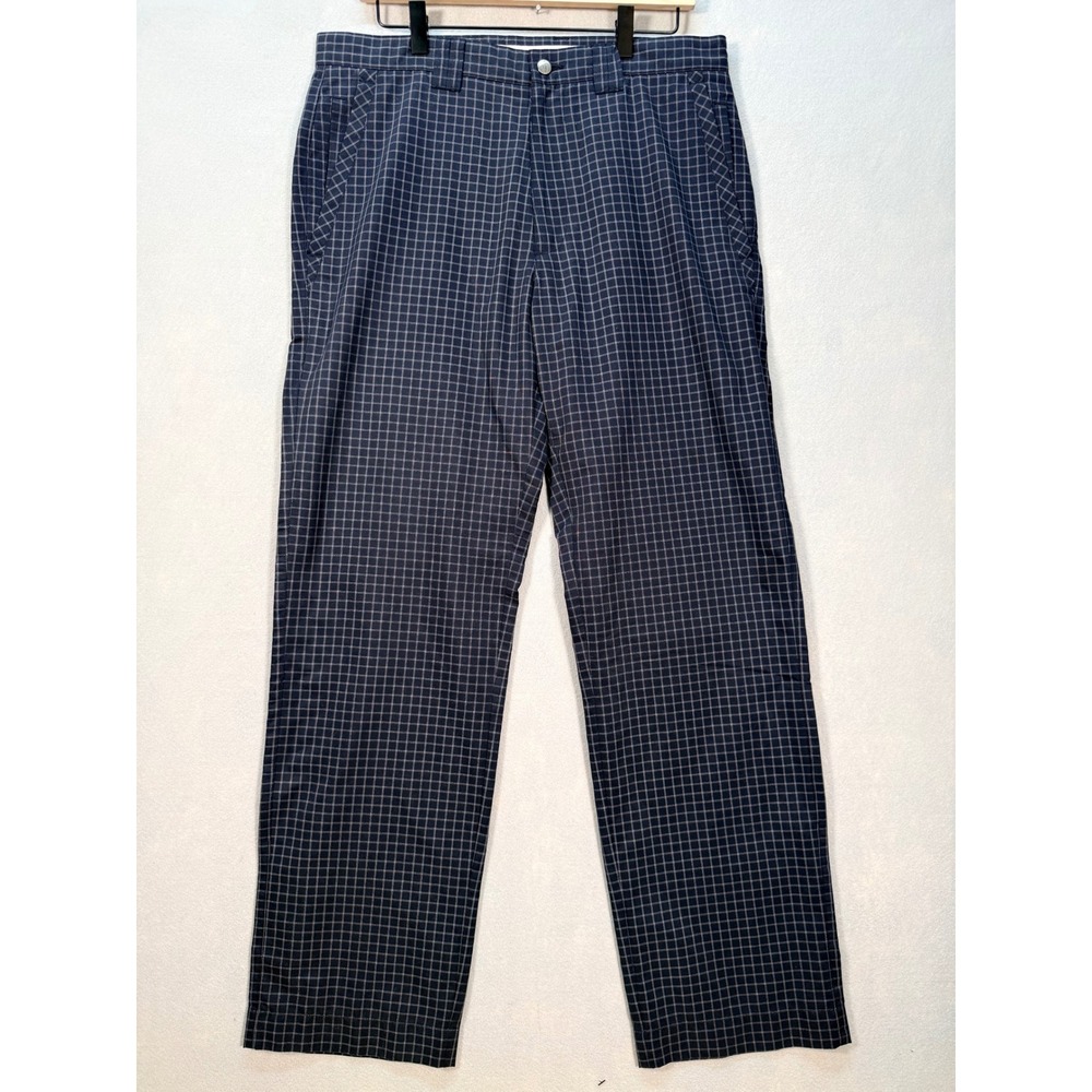Callaway Golf X Series Mens Navy Blue Grid Check Performance Pants 33x32